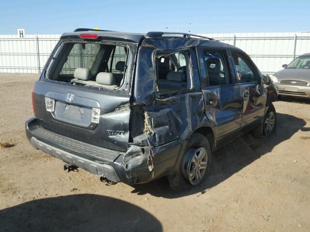 2HKYF18515H573491 - 2005 HONDA PILOT EXL BLUE photo 4