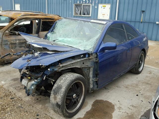 1HGEM21934L014371 - 2004 HONDA CIVIC EX BLUE photo 2