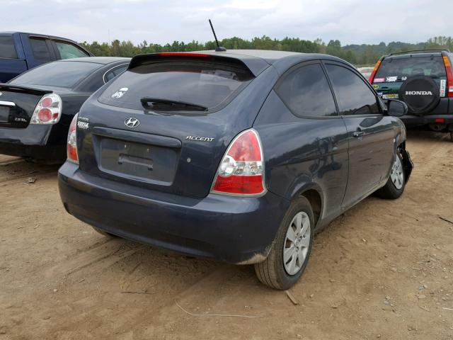 KMHCM3AC6AU158702 - 2010 HYUNDAI ACCENT BLU BLUE photo 4