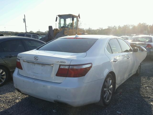 JTHBL46F375024274 - 2007 LEXUS LS 460 WHITE photo 4