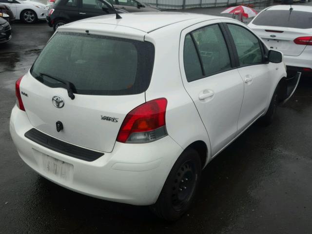 JTDKT903595230874 - 2009 TOYOTA YARIS WHITE photo 4