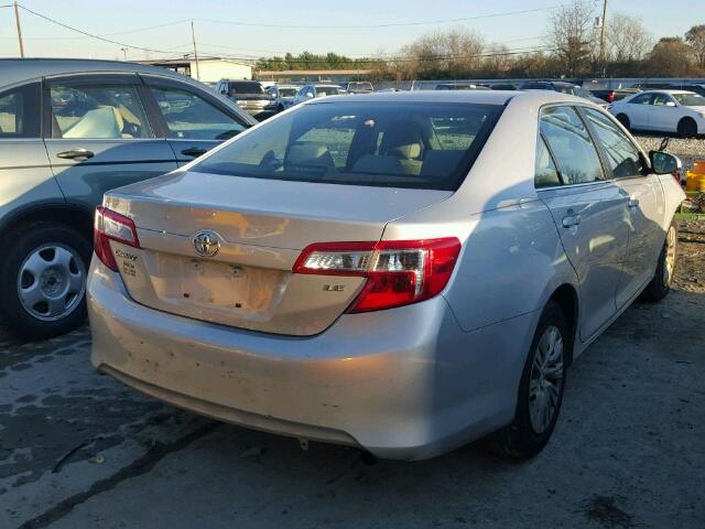 4T1BF1FKXCU061080 - 2012 TOYOTA CAMRY BASE SILVER photo 4