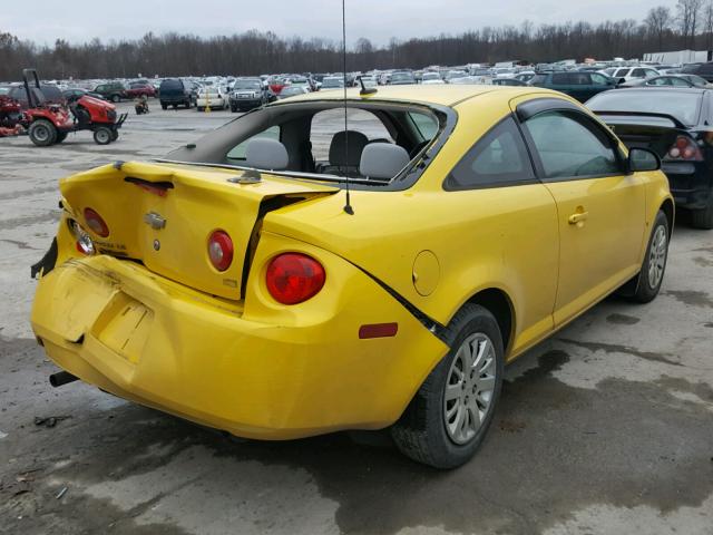 1G1AK18H897203696 - 2009 CHEVROLET COBALT LS YELLOW photo 4