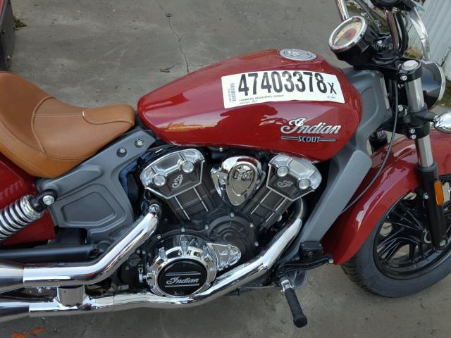 56KMSA003F3104677 - 2015 INDIAN MOTORCYCLE CO. SCOUT ABS RED photo 5