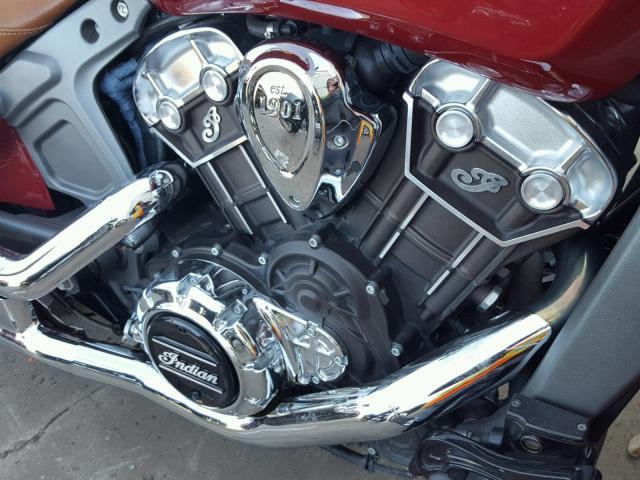56KMSA003F3104677 - 2015 INDIAN MOTORCYCLE CO. SCOUT ABS RED photo 7