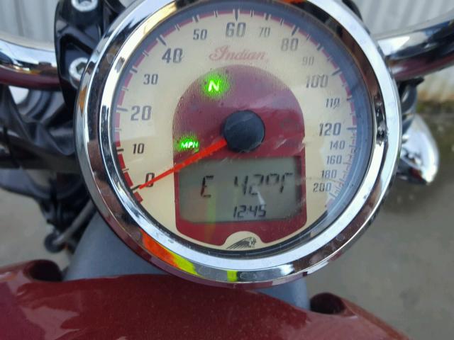 56KMSA003F3104677 - 2015 INDIAN MOTORCYCLE CO. SCOUT ABS RED photo 8
