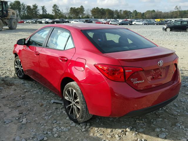 2T1BURHE3HC776867 - 2017 TOYOTA COROLLA L RED photo 3