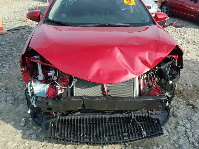 2T1BURHE3HC776867 - 2017 TOYOTA COROLLA L RED photo 9
