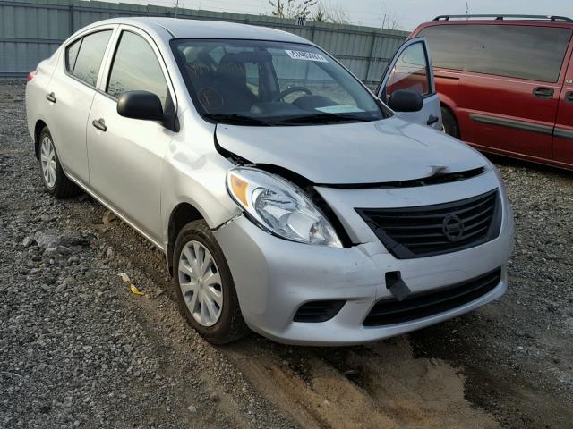 3N1CN7AP1EL877189 - 2014 NISSAN VERSA SILVER photo 1