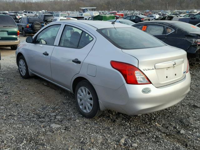 3N1CN7AP1EL877189 - 2014 NISSAN VERSA SILVER photo 3