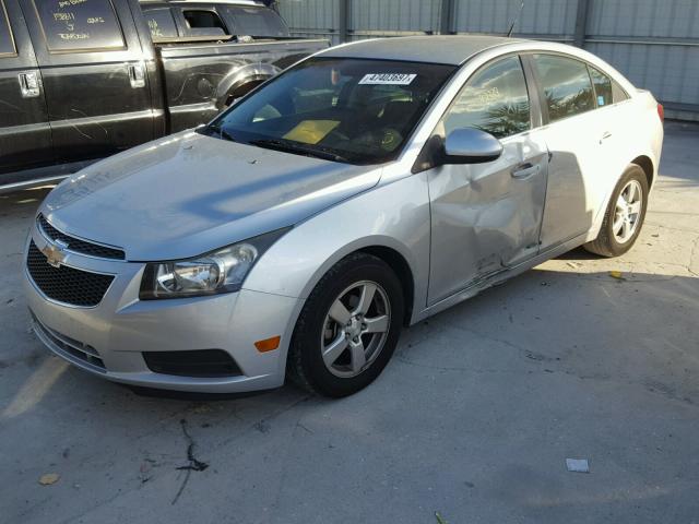 1G1PF5SC4C7202183 - 2012 CHEVROLET CRUZE LT SILVER photo 2