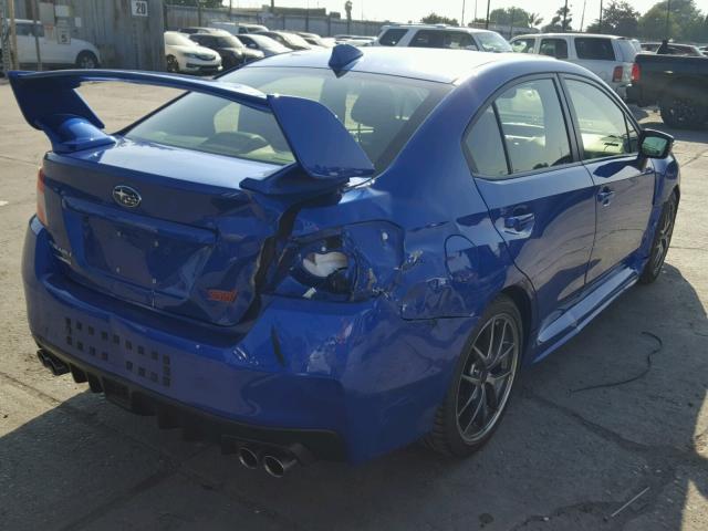 JF1VA2S61F9828455 - 2015 SUBARU WRX STI BLUE photo 4