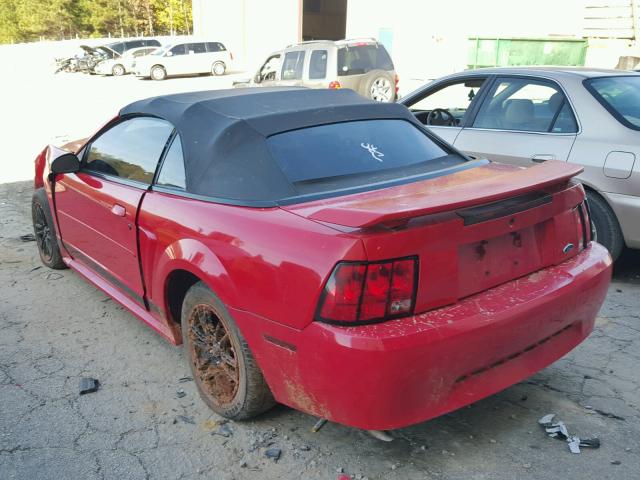 1FAFP44422F227027 - 2002 FORD MUSTANG RED photo 3