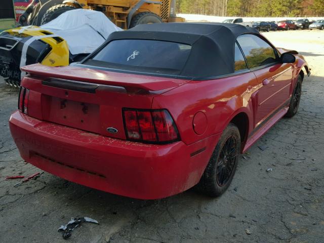 1FAFP44422F227027 - 2002 FORD MUSTANG RED photo 4