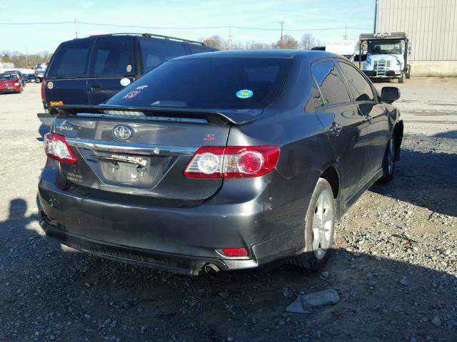 2T1BU4EE7DC955852 - 2013 TOYOTA COROLLA BA GRAY photo 4