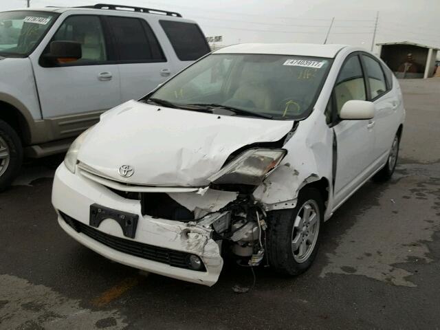 JTDKB20U253004851 - 2005 TOYOTA PRIUS WHITE photo 2