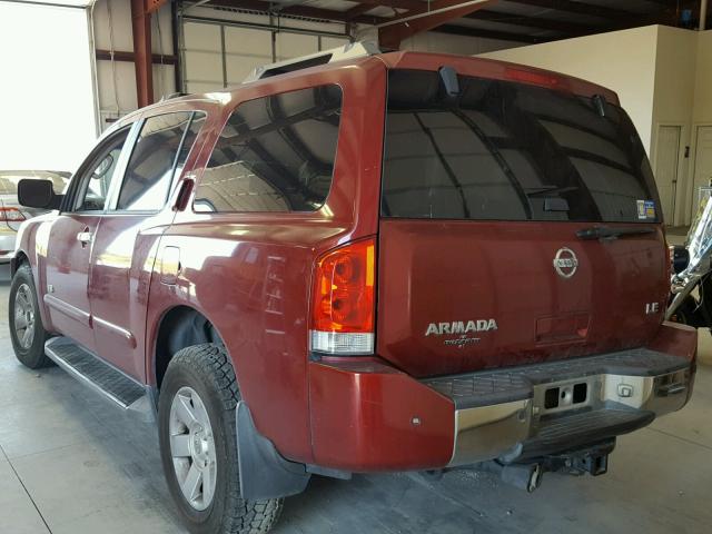 5N1AA08B56N706119 - 2006 NISSAN ARMADA SE RED photo 3