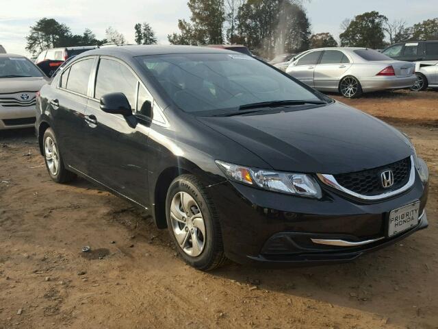 2HGFB2F54DH583193 - 2013 HONDA CIVIC LX BLACK photo 1