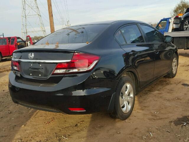 2HGFB2F54DH583193 - 2013 HONDA CIVIC LX BLACK photo 4