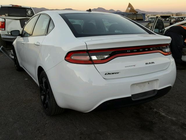 1C3CDFFA0GD821725 - 2016 DODGE DART SXT S WHITE photo 3