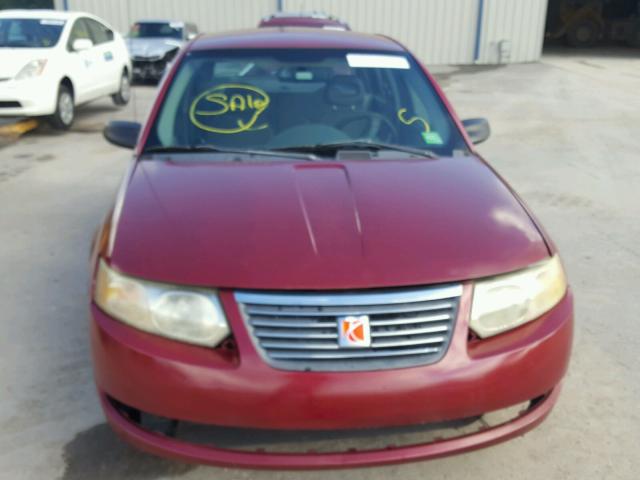 1G8AG52FX5Z125342 - 2005 SATURN ION LEVEL BURGUNDY photo 9