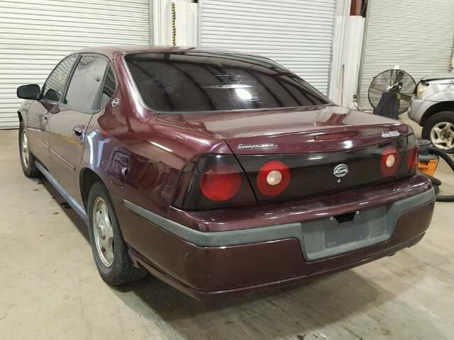 2G1WF52E449371715 - 2004 CHEVROLET IMPALA MAROON photo 3