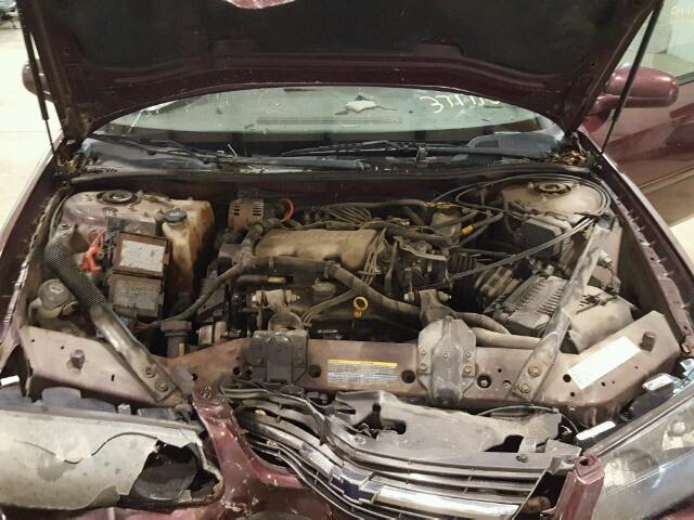 2G1WF52E449371715 - 2004 CHEVROLET IMPALA MAROON photo 7