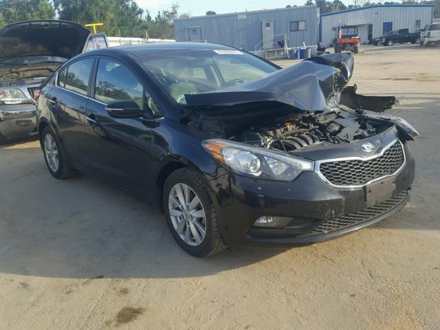 KNAFX4A86E5155886 - 2014 KIA FORTE EX BLACK photo 1