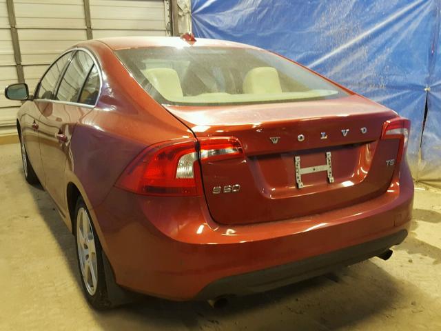 YV1622FS3C2039953 - 2012 VOLVO S60 T5 RED photo 3