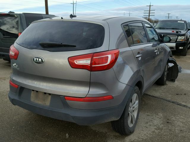 KNDPBCA20D7351126 - 2013 KIA SPORTAGE L SILVER photo 4