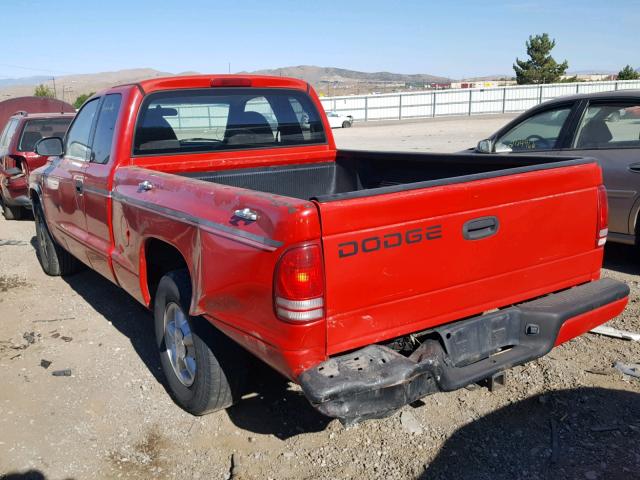 1B7GL22Y5XS113204 - 1999 DODGE DAKOTA RED photo 3