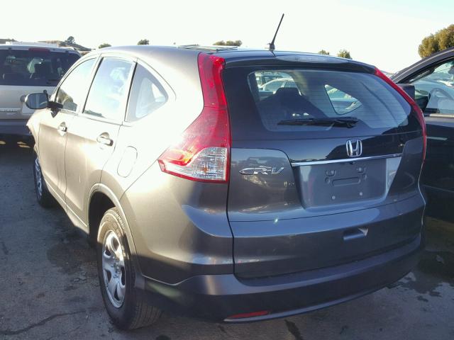 2HKRM3H36EH531001 - 2014 HONDA CR-V LX GRAY photo 3