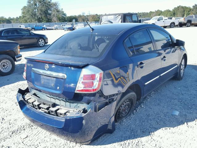 3N1AB6AP6BL613696 - 2011 NISSAN SENTRA 2.0 BLUE photo 4