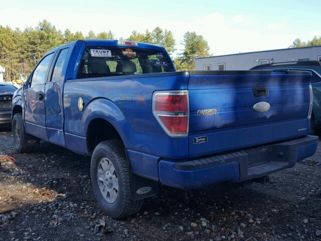 1FTEX1EM0BFC82269 - 2011 FORD F150 SUPER BLUE photo 3