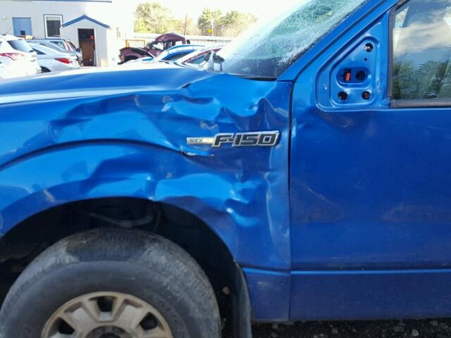 1FTEX1EM0BFC82269 - 2011 FORD F150 SUPER BLUE photo 9