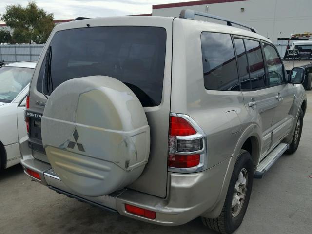 JA4MW51R71J036638 - 2001 MITSUBISHI MONTERO LI BEIGE photo 4