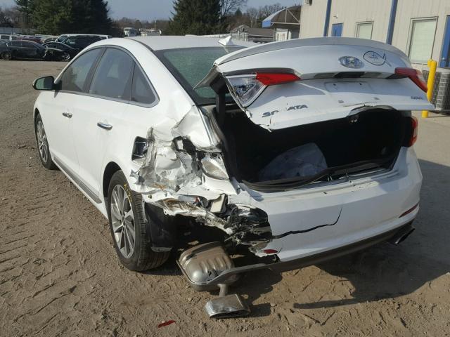 5NPE34AF4FH087159 - 2015 HYUNDAI SONATA SPO WHITE photo 3