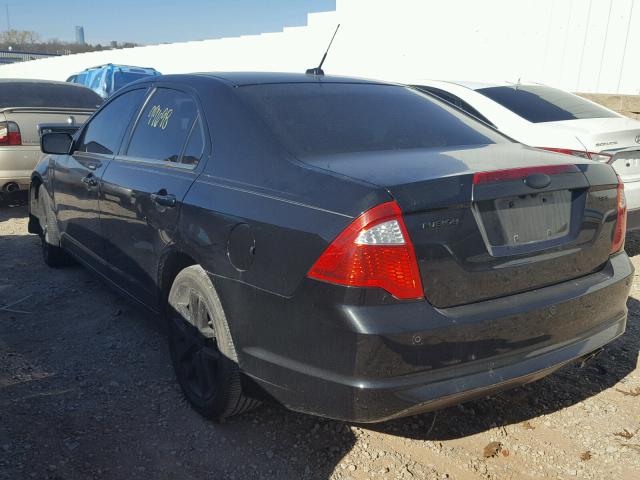 3FAHP0JA4AR253836 - 2010 FORD FUSION SEL BLACK photo 3