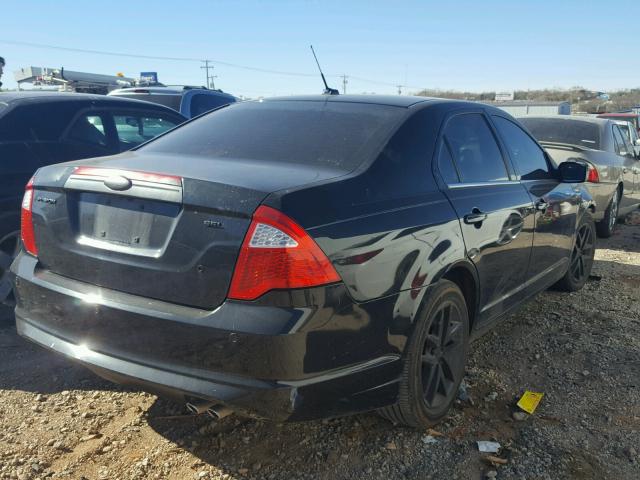 3FAHP0JA4AR253836 - 2010 FORD FUSION SEL BLACK photo 4