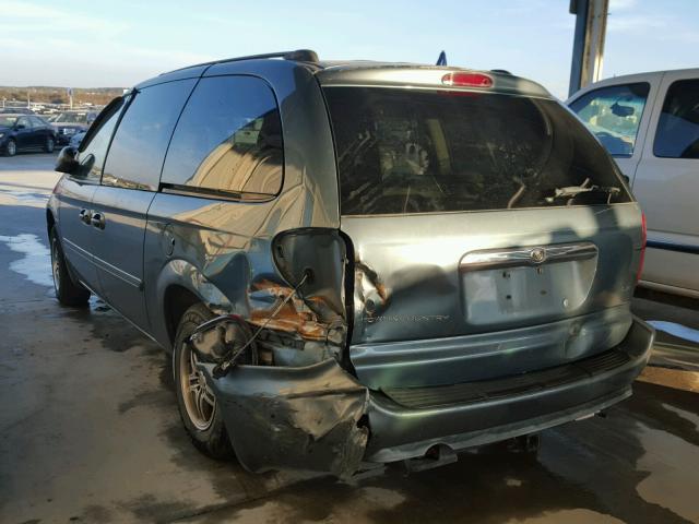 2C4GP44R25R401685 - 2005 CHRYSLER TOWN & COU TEAL photo 3