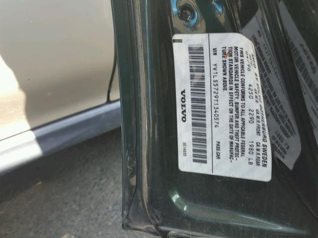 YV1LS5729T1340574 - 1996 VOLVO 850 GREEN photo 10