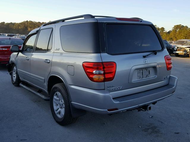 5TDZT34A43S187019 - 2003 TOYOTA SEQUOIA SR SILVER photo 3