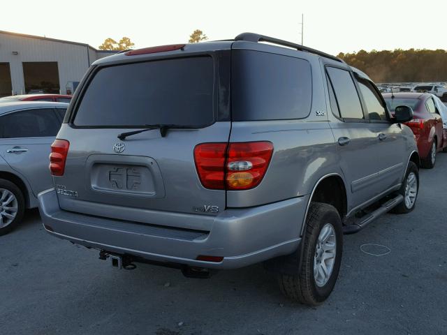 5TDZT34A43S187019 - 2003 TOYOTA SEQUOIA SR SILVER photo 4