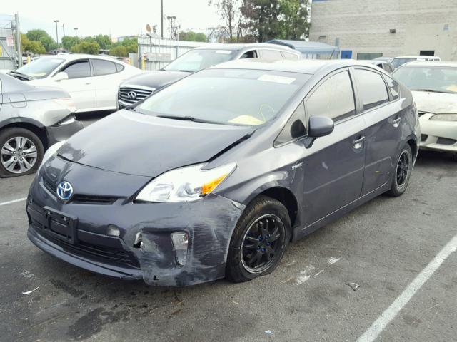 JTDKN3DU1C5404635 - 2012 TOYOTA PRIUS GRAY photo 2