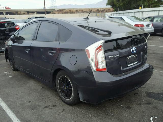 JTDKN3DU1C5404635 - 2012 TOYOTA PRIUS GRAY photo 3