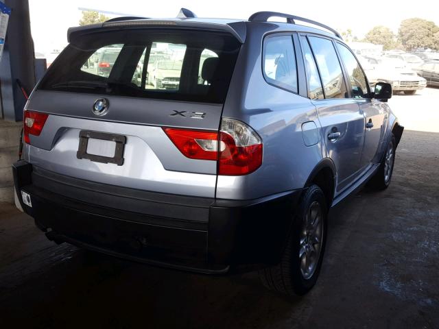 WBXPA73404WB28962 - 2004 BMW X3 2.5I BLUE photo 4