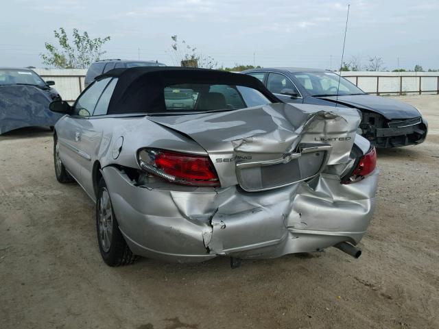 1C3EL65R66N222341 - 2006 CHRYSLER SEBRING LI SILVER photo 3