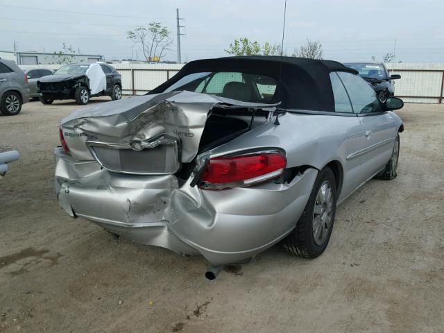 1C3EL65R66N222341 - 2006 CHRYSLER SEBRING LI SILVER photo 4