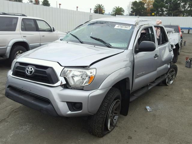 5TFJX4GN6EX033205 - 2014 TOYOTA TACOMA DOU SILVER photo 2