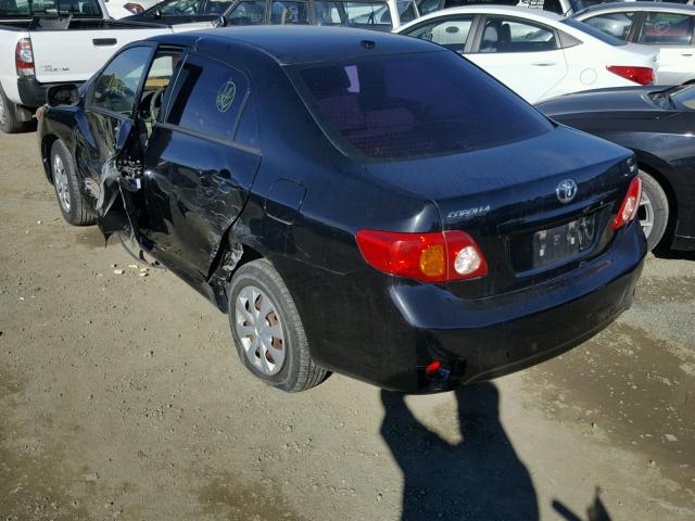 1NXBU40E99Z113026 - 2009 TOYOTA COROLLA BA BLACK photo 3